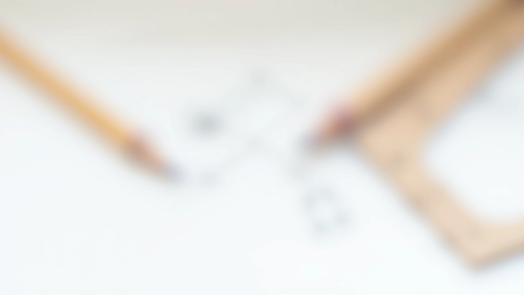 Pencil with measurement marks alongside a simple object sketch showing proportional guidelines